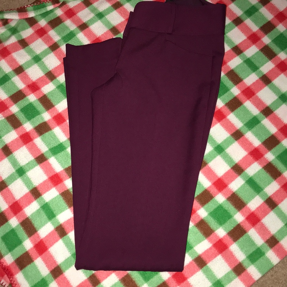 Burgundy dress pants by The Limited Size 0